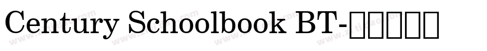 Century Schoolbook BT字体转换